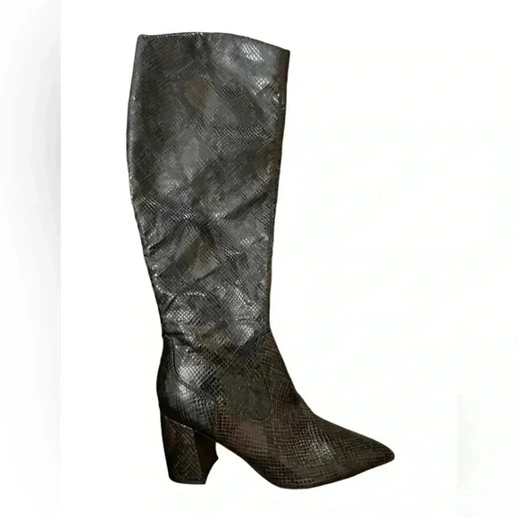 Marc Fisher Snakeskin Pattern Knee-High Boots - Picture 2 of 4